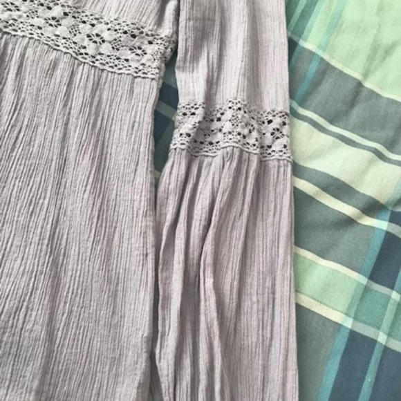 Long sleeve Purple cotton tunic - Picture 3 of 5